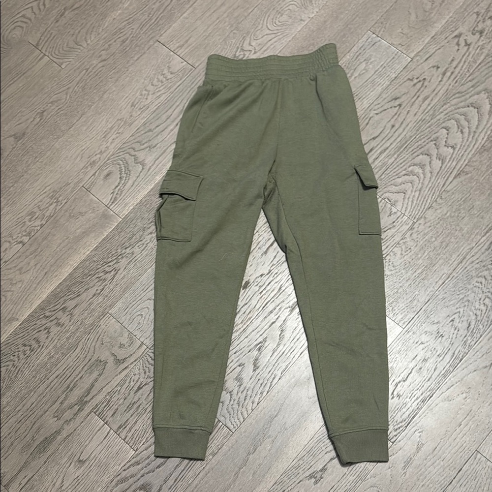 Urban Planet Green Cargo Joggers with Elastic Waistband